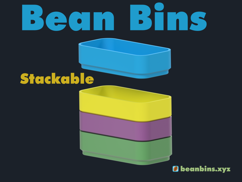 Stack of BeanBins bins